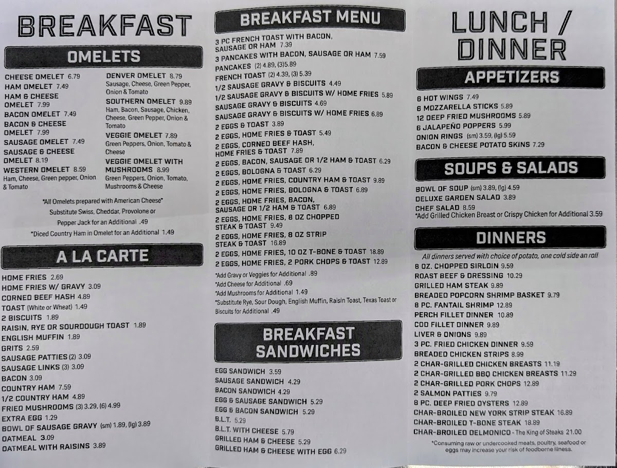 Portside Cafe Menu - Image 1