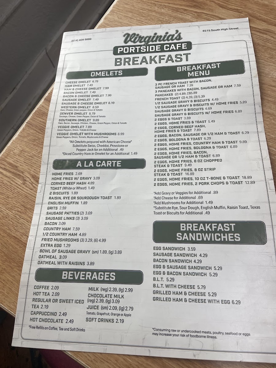 Portside Cafe Menu - Image 3