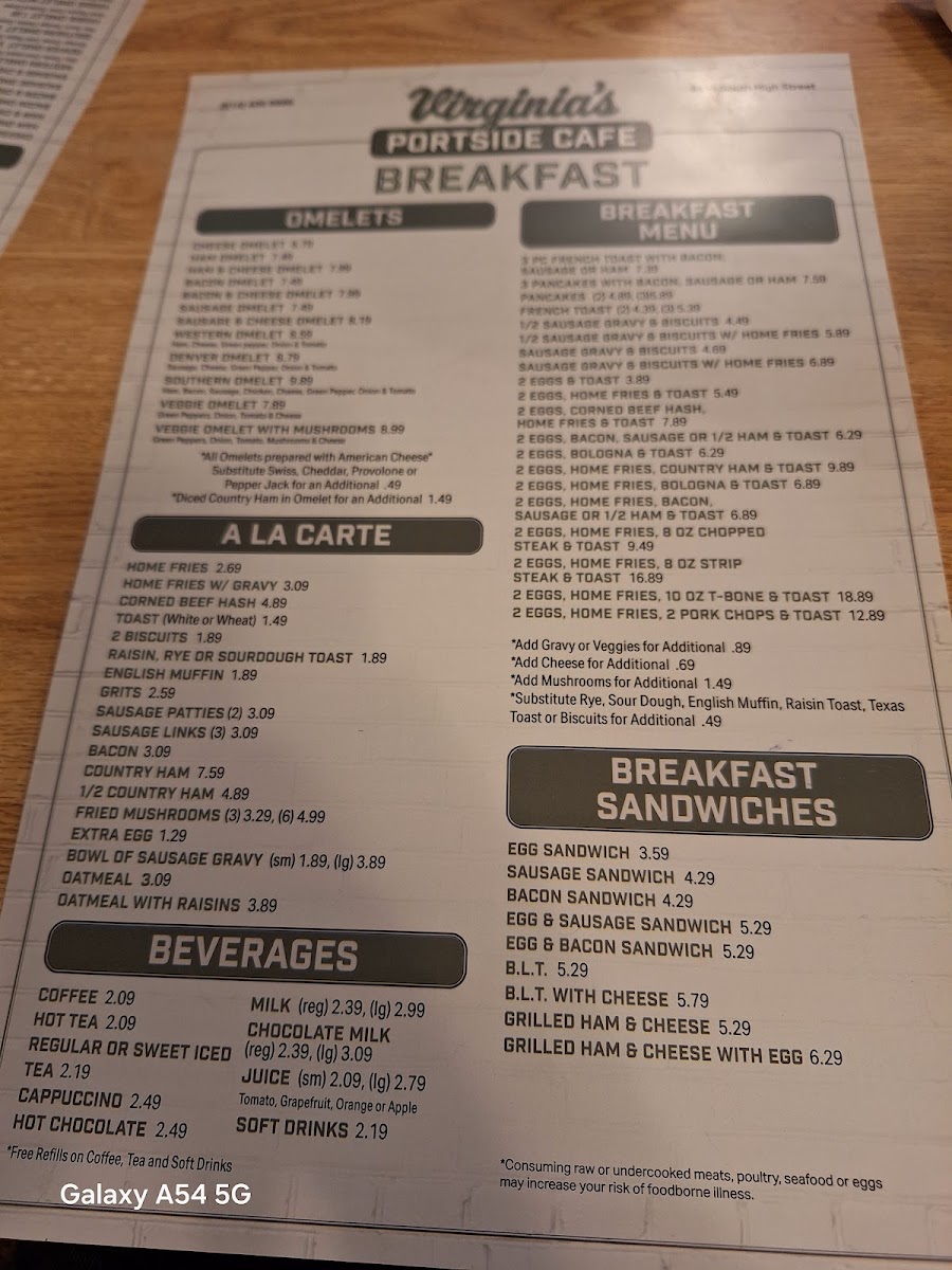 Portside Cafe Menu - Image 5